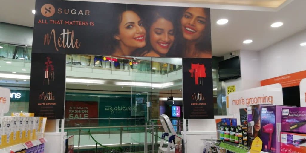 SUGAR Cosmetics · Mall branding